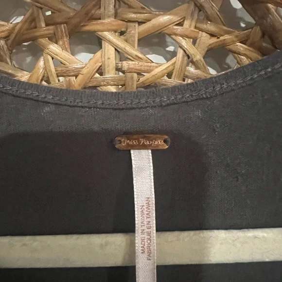 free people long tank size small dark gray 100% cotton - Picture 7 of 11